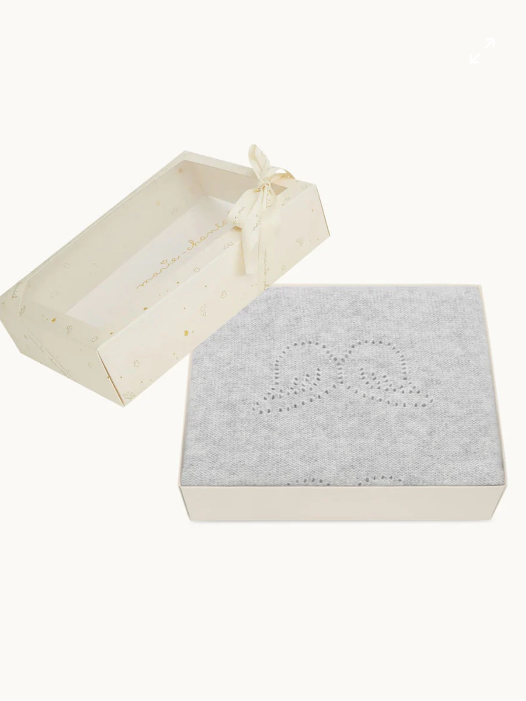Marie Chantal Angel Wing Cashmere Baby Blanket - Grey